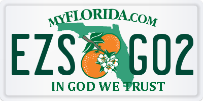 FL license plate EZSG02