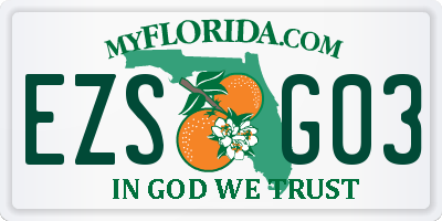 FL license plate EZSG03