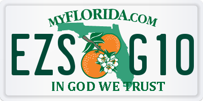 FL license plate EZSG10