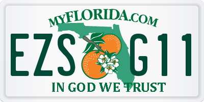 FL license plate EZSG11