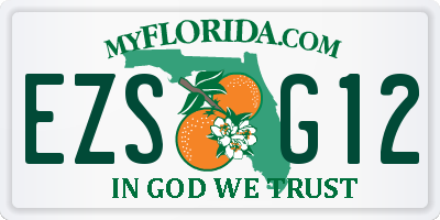 FL license plate EZSG12