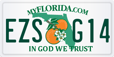 FL license plate EZSG14