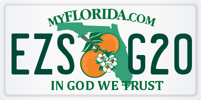 FL license plate EZSG20