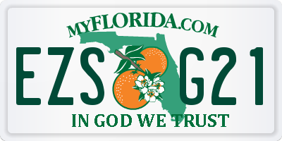 FL license plate EZSG21