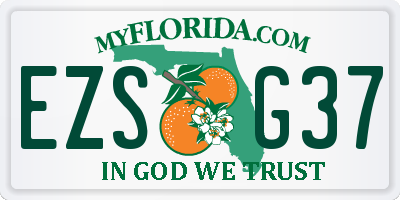 FL license plate EZSG37