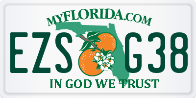 FL license plate EZSG38