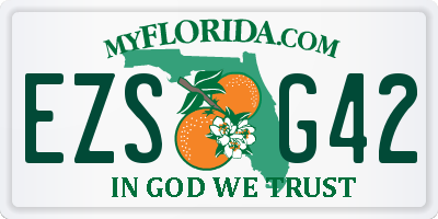 FL license plate EZSG42