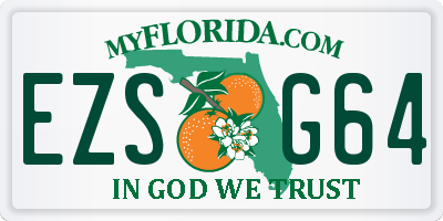 FL license plate EZSG64