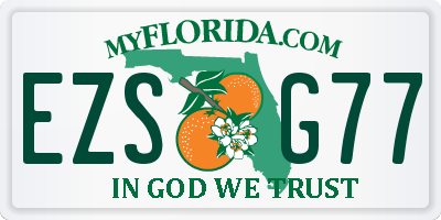 FL license plate EZSG77