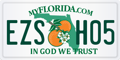 FL license plate EZSH05