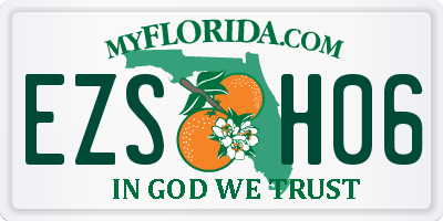 FL license plate EZSH06