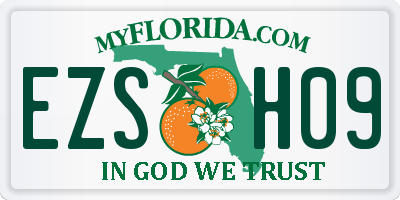 FL license plate EZSH09