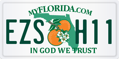 FL license plate EZSH11