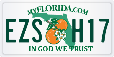 FL license plate EZSH17