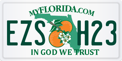 FL license plate EZSH23