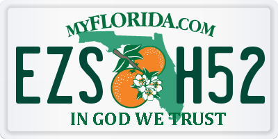 FL license plate EZSH52