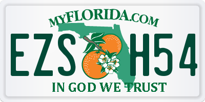 FL license plate EZSH54