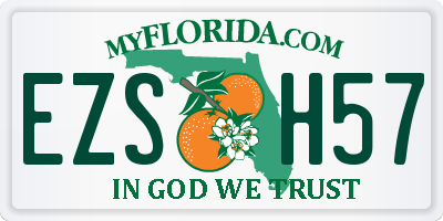 FL license plate EZSH57