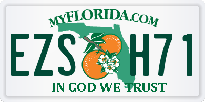 FL license plate EZSH71