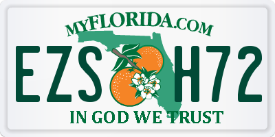 FL license plate EZSH72