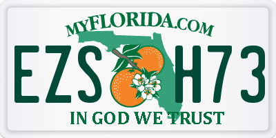 FL license plate EZSH73