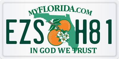 FL license plate EZSH81