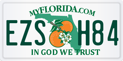 FL license plate EZSH84