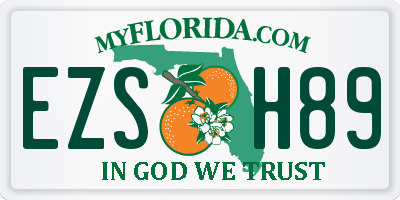 FL license plate EZSH89