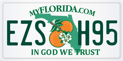 FL license plate EZSH95