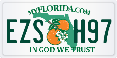 FL license plate EZSH97