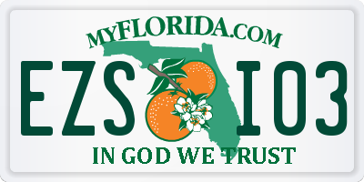 FL license plate EZSI03