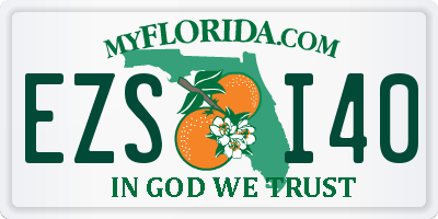 FL license plate EZSI40