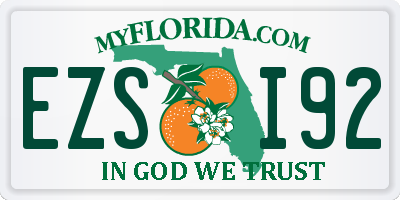 FL license plate EZSI92