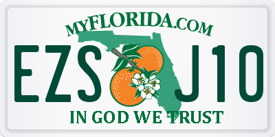 FL license plate EZSJ10