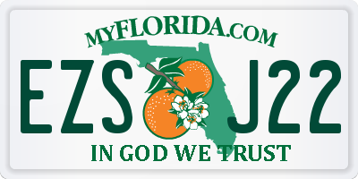 FL license plate EZSJ22