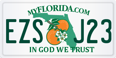 FL license plate EZSJ23