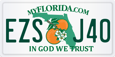 FL license plate EZSJ40