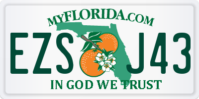 FL license plate EZSJ43