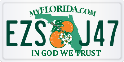 FL license plate EZSJ47