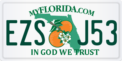 FL license plate EZSJ53