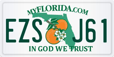 FL license plate EZSJ61