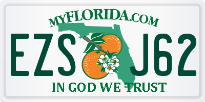 FL license plate EZSJ62