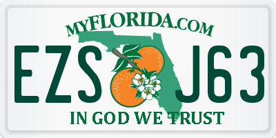 FL license plate EZSJ63