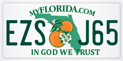 FL license plate EZSJ65