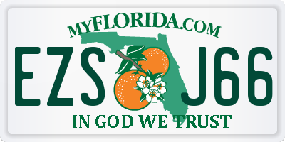 FL license plate EZSJ66