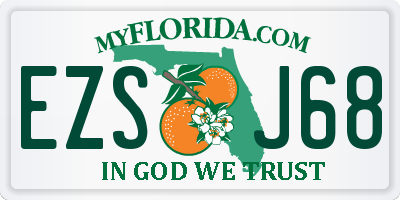 FL license plate EZSJ68