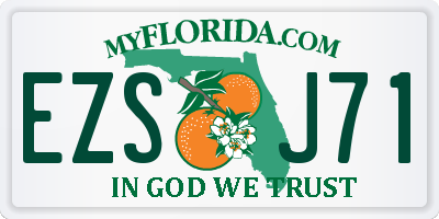 FL license plate EZSJ71