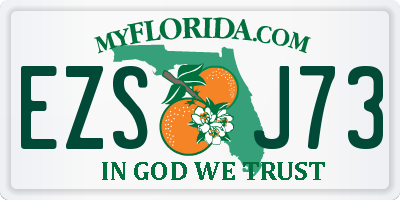 FL license plate EZSJ73