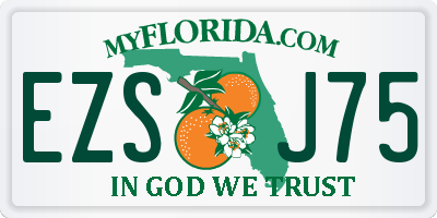 FL license plate EZSJ75