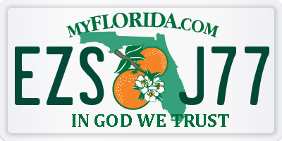 FL license plate EZSJ77